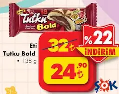 ETİ TUTKU BOLD BİSKÜVİ 138 G fiyat ve kampanya bilgisi